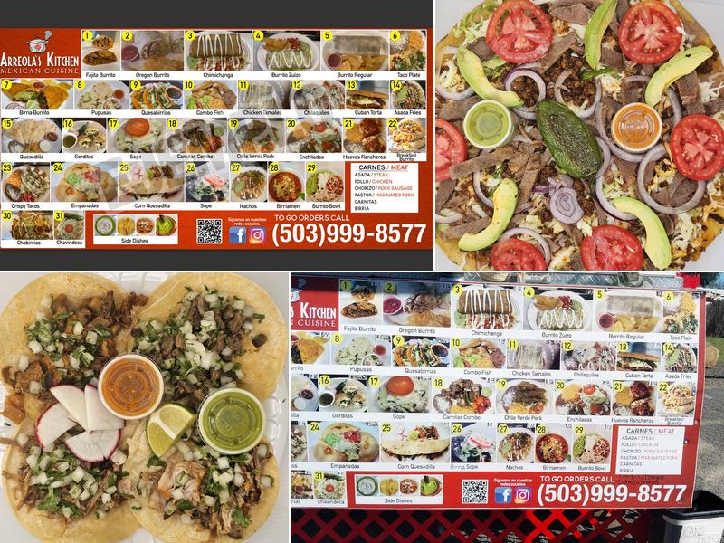 Arreola’s Kitchen Menu