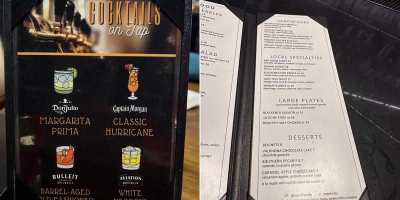 55 Fahrenheit Menu