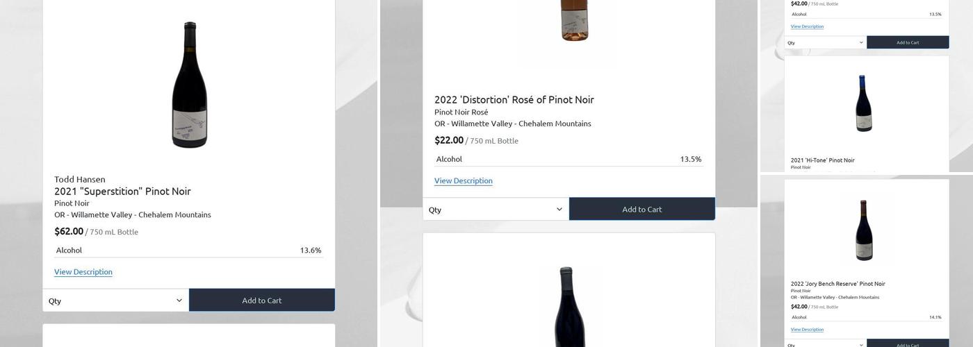 Longplay Wine Menu