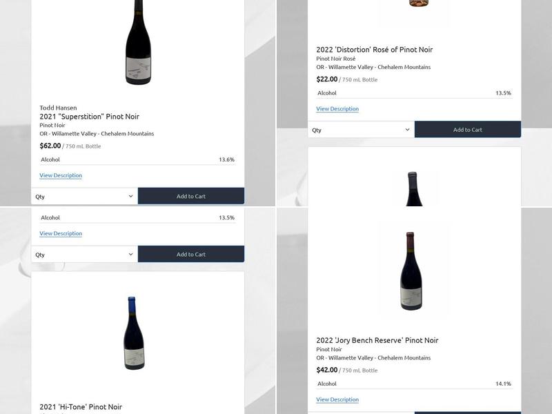 Longplay Wine Menu