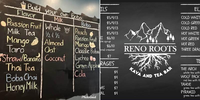Reno Roots Kava Bar Menu
