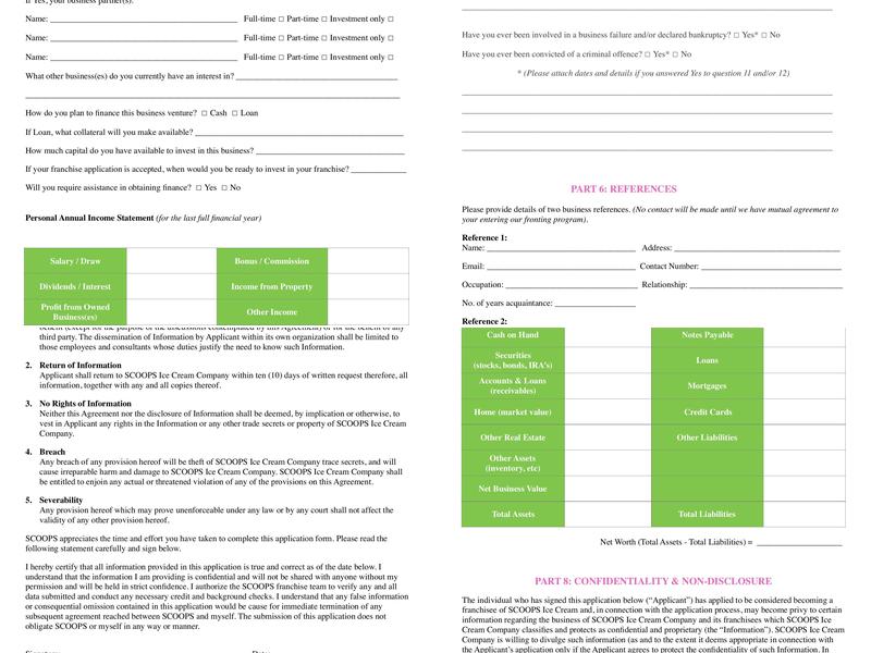 Scoops LaGrange Menu