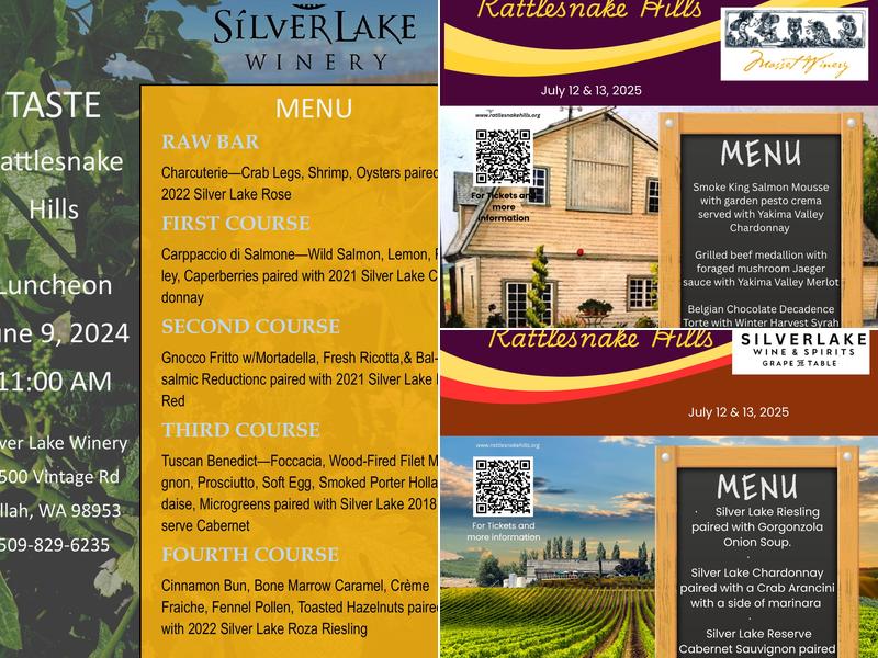 Rattlesnake Hills Wine Trail Menu