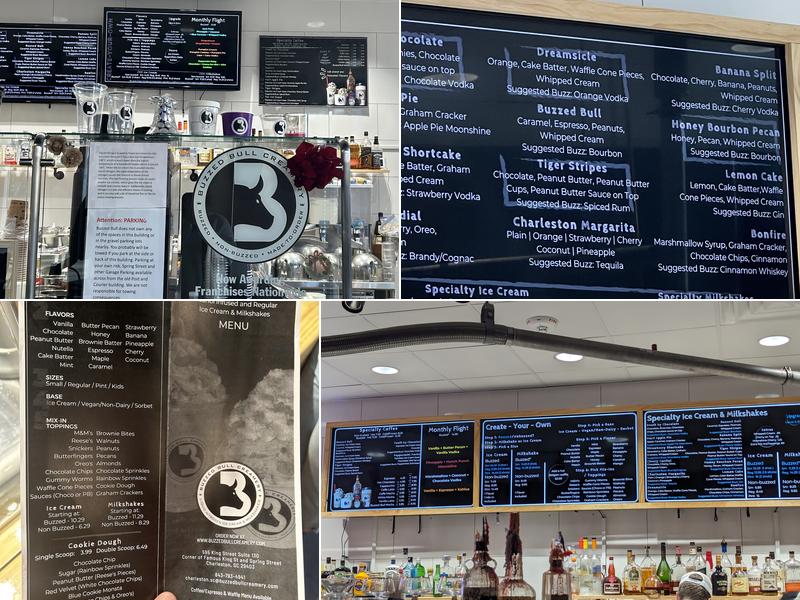 Buzzed Bull Creamery - Charleston, SC Menu