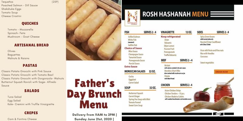 Nathalie's Catering Menu