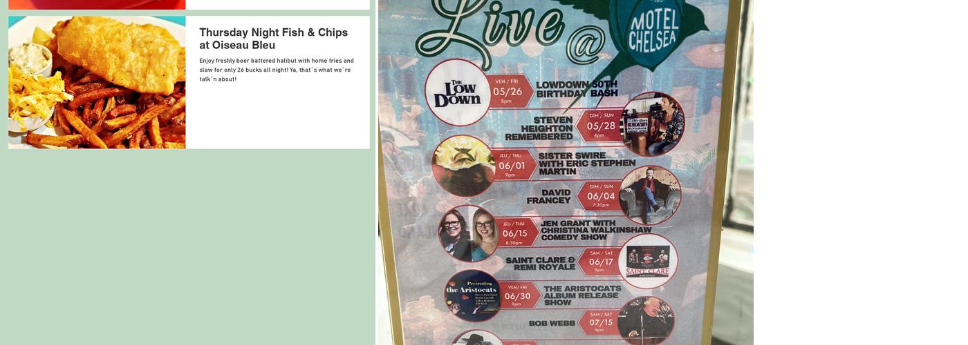 Oiseau Bleu Marché Café Menu