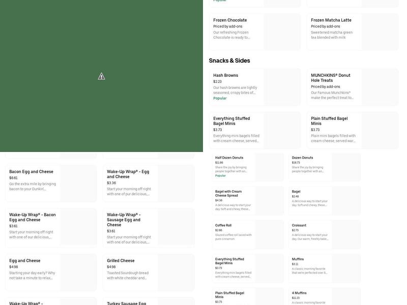Dunkin' Menu