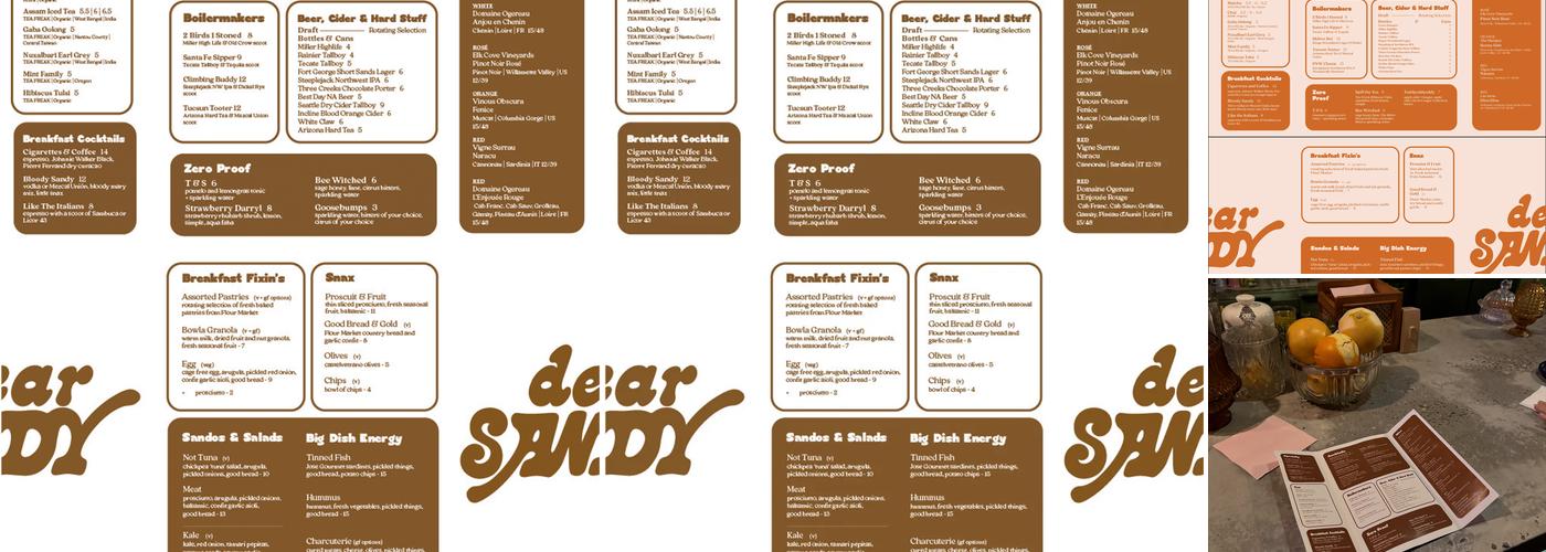Dear Sandy Menu