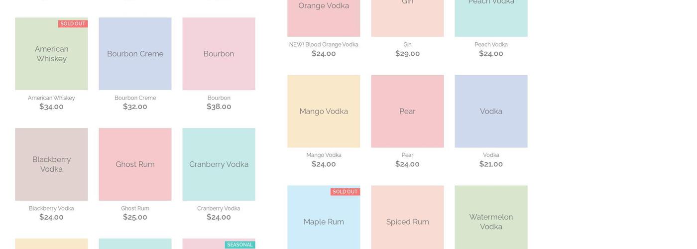 Hungry Run Distillery Menu