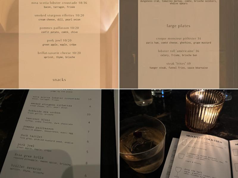 Bar Banane Menu
