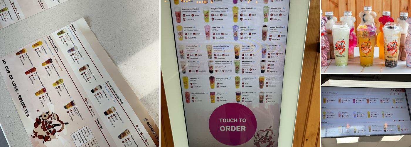 Romeo Tea Menu