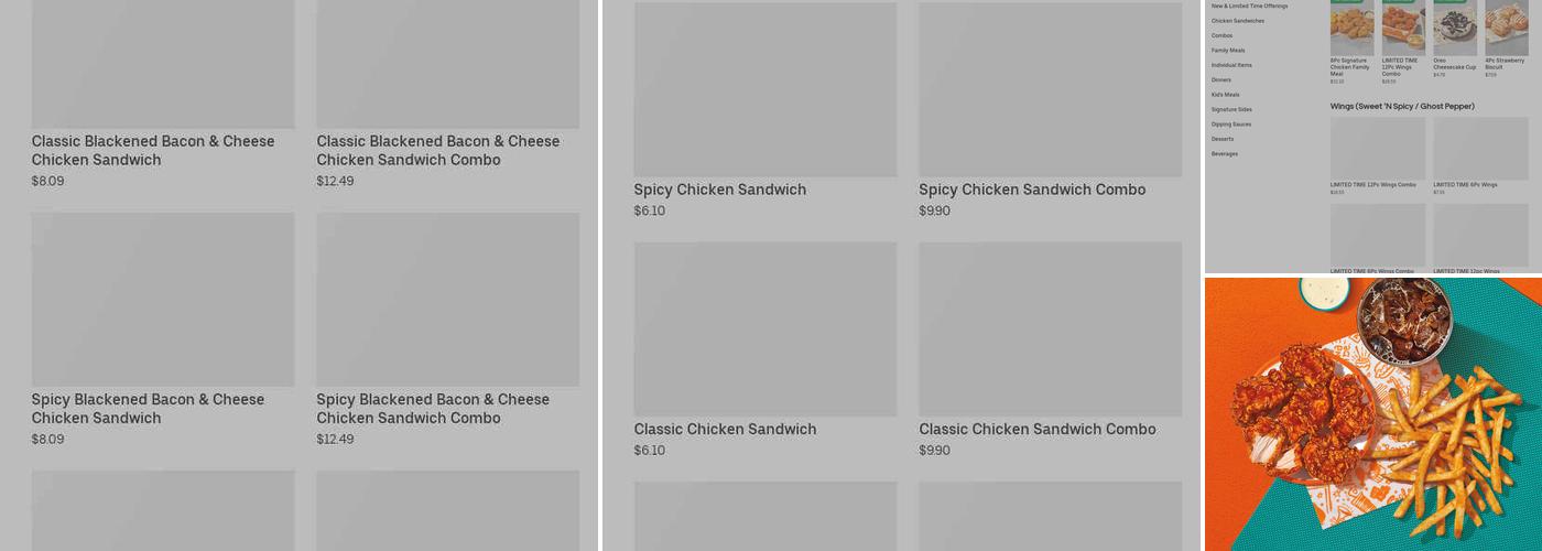 Popeyes Louisiana Kitchen Menu