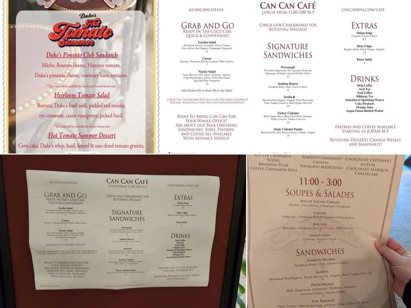 Can Can Cafè Menu