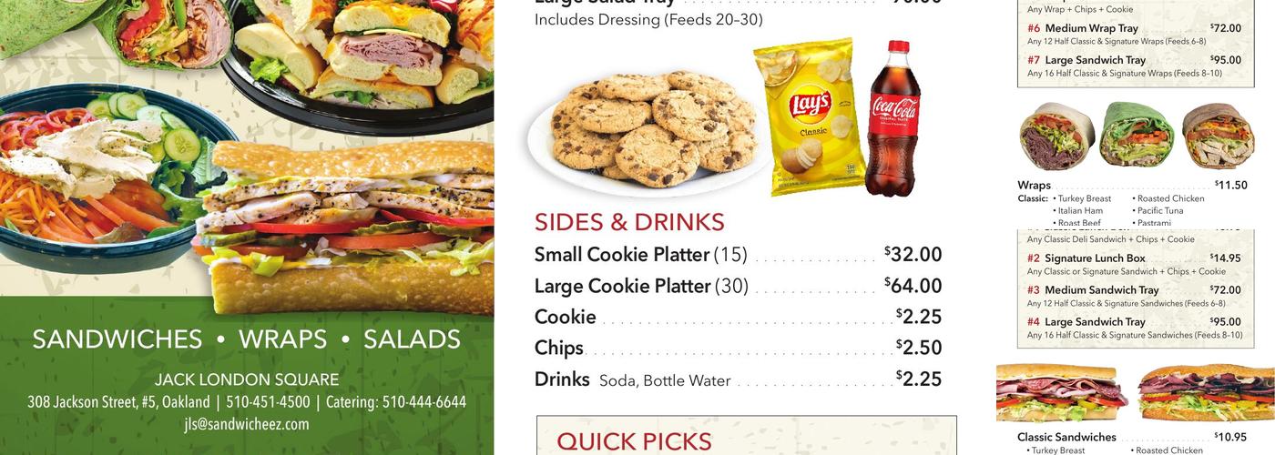 Sandwicheez Menu