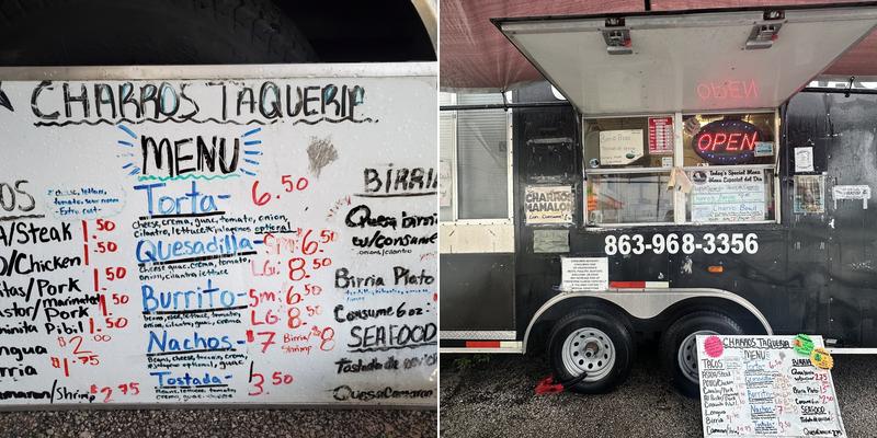 Charros Taqueria Menu