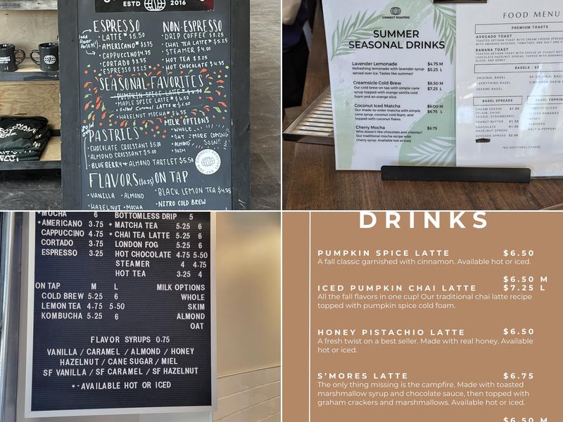 Connect Roasters Menu