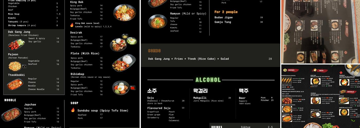 King Bab Menu