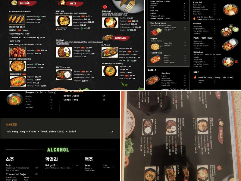 King Bab Menu