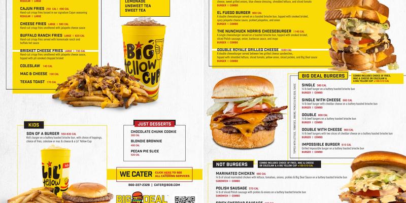 Big Deal Burger Menu