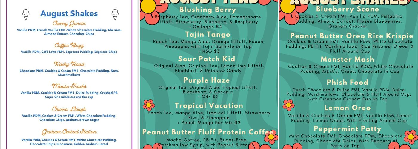 Herbalife Up Hill Nutrition Menu