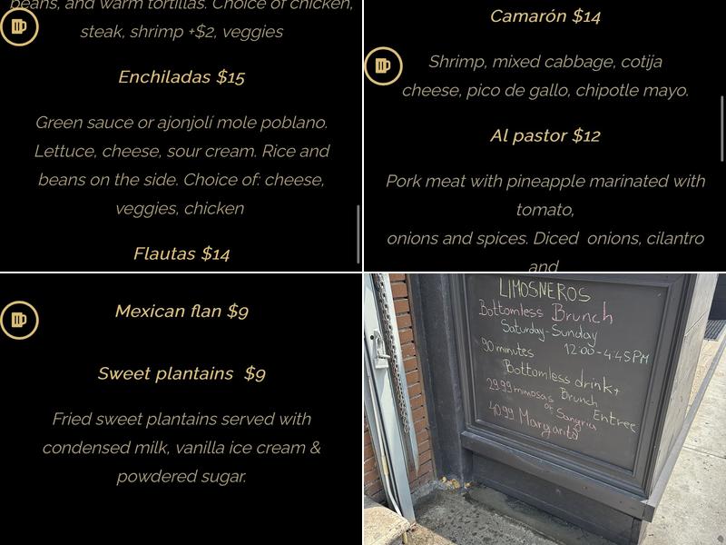 Limosneros Menu
