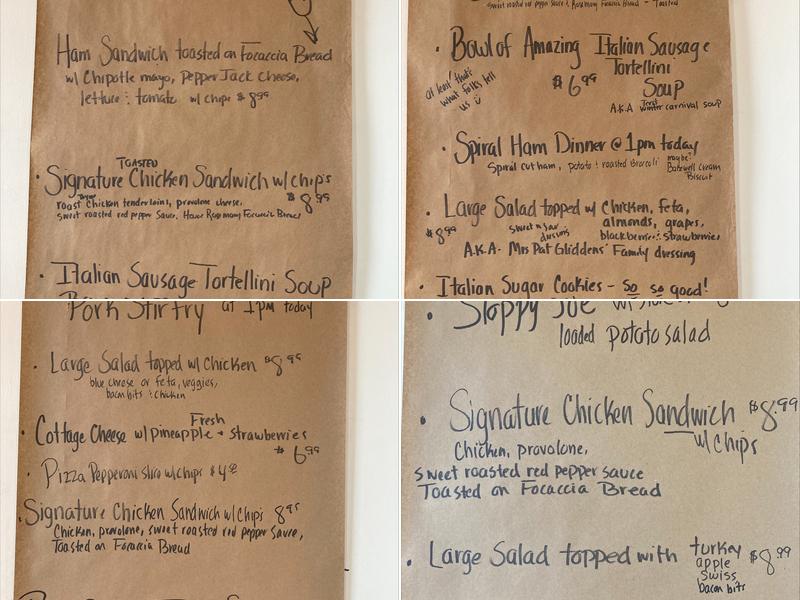 Wayside Cafe Menu