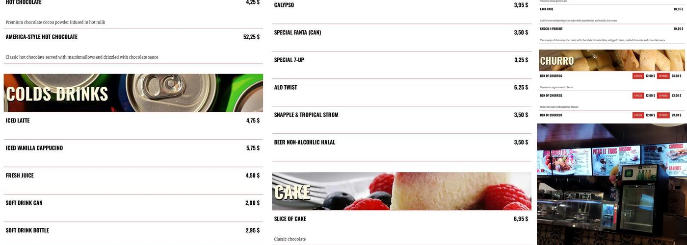 KEBABVILLE ET CHOCO Menu