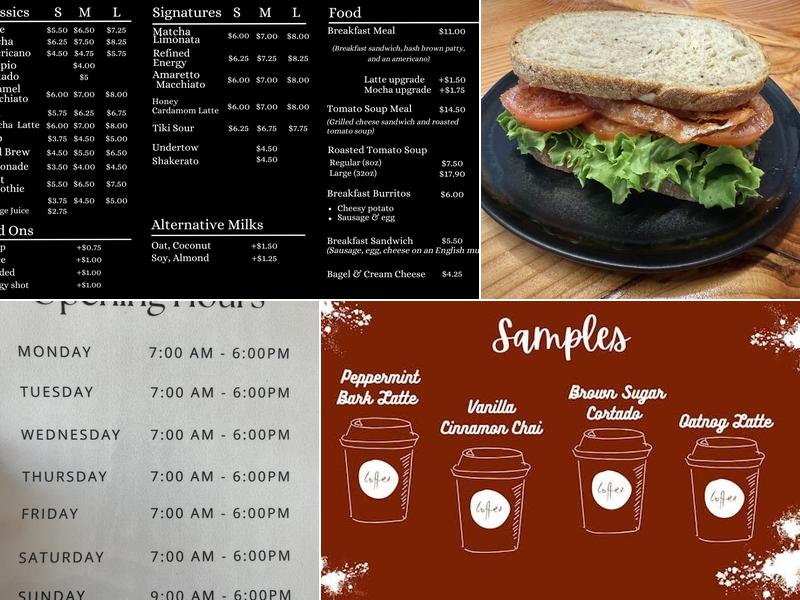 Refined Coffee Menu