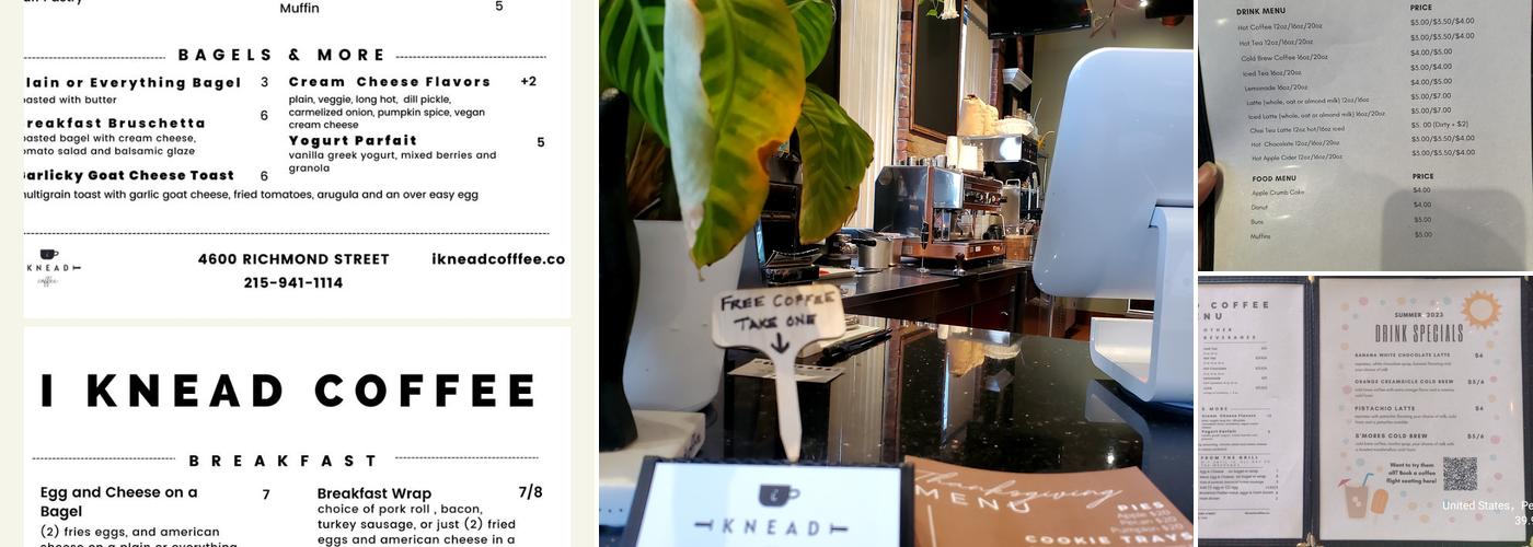 I Knead Coffee Menu