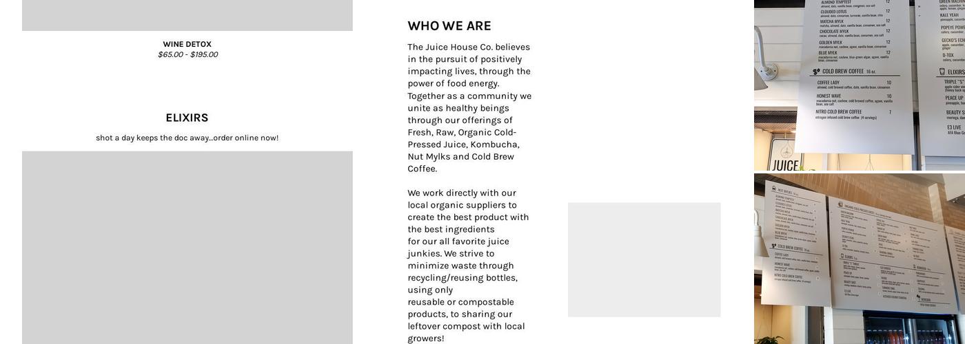 JUICE HOUSE CO. • SF Ferry Building Menu