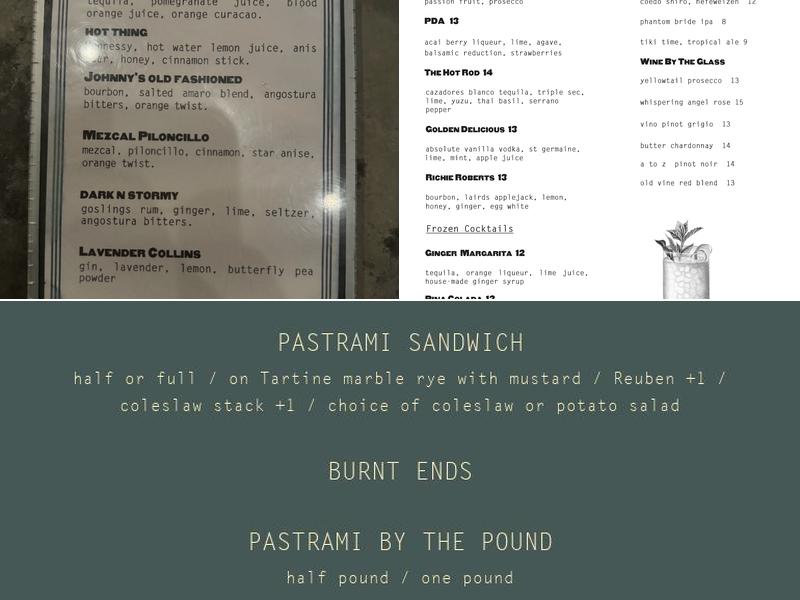 The Bar at Johnny's Menu