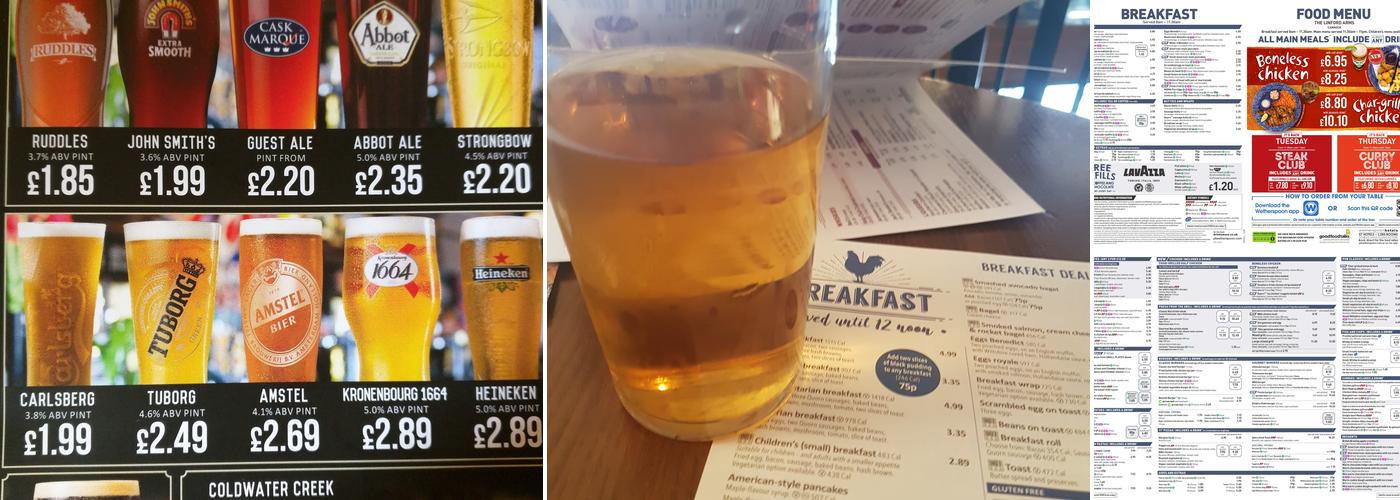The Linford Arms - JD Wetherspoon Menu