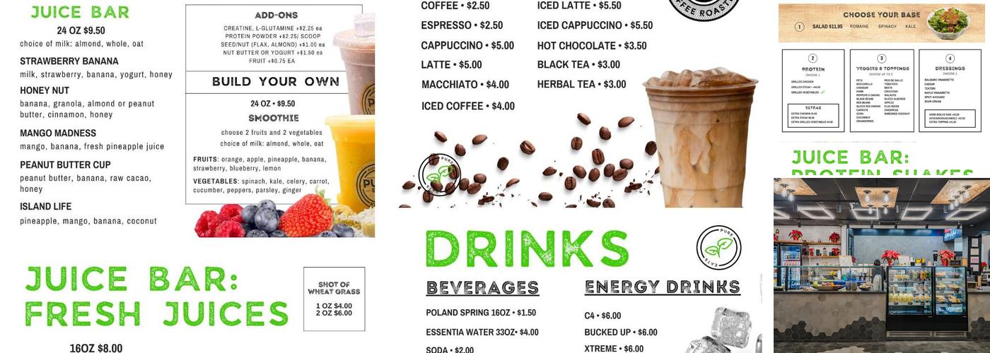 Pure Eats Menu