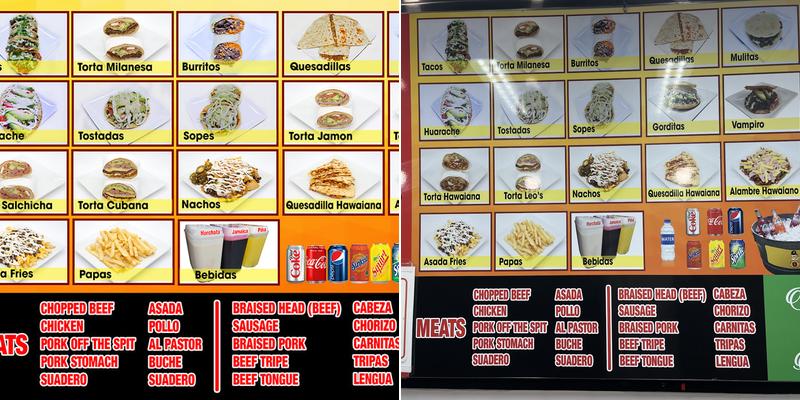 Leo's Tacos Truck Menu