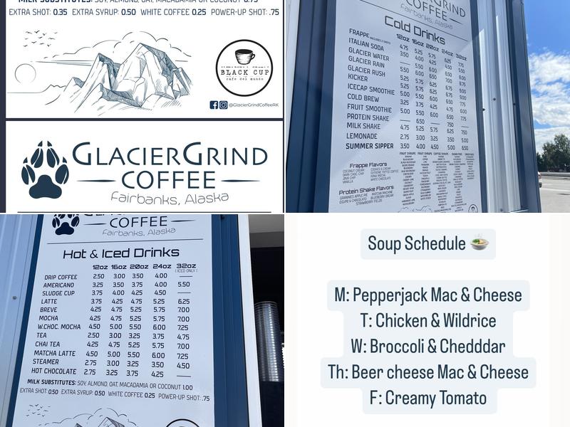 Glacier Grind Coffee, LLC - Gavora Mall Menu