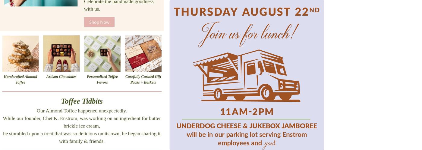 Enstrom Candies Montrose Menu