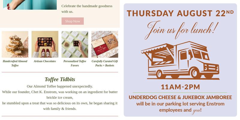 Enstrom Candies Montrose Menu