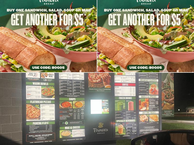 Panera Bread Menu