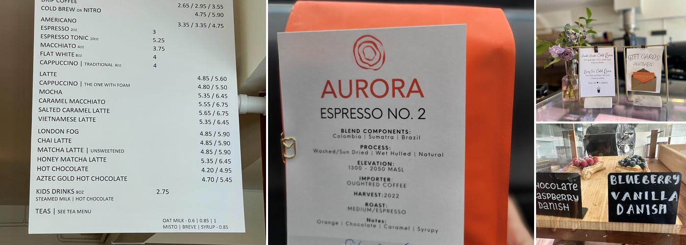 Aurora Roasters Menu
