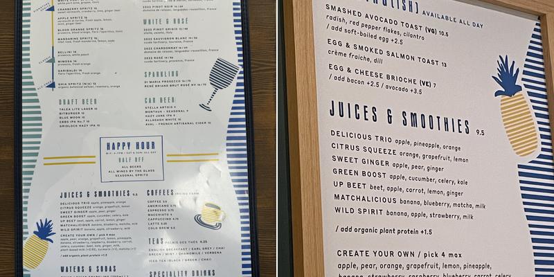 Tartinery Café - Bar | Olympic Tower Menu