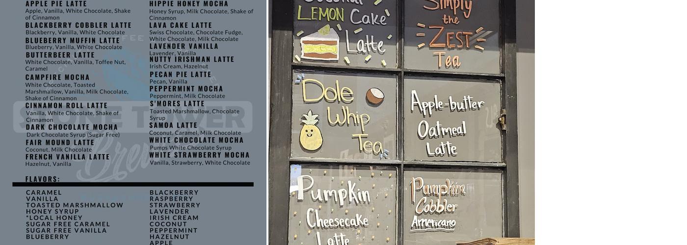 Stone Tower Brews Menu