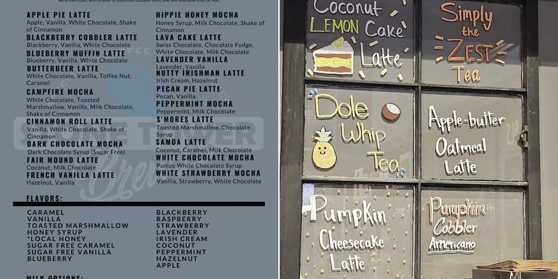 Stone Tower Brews Menu