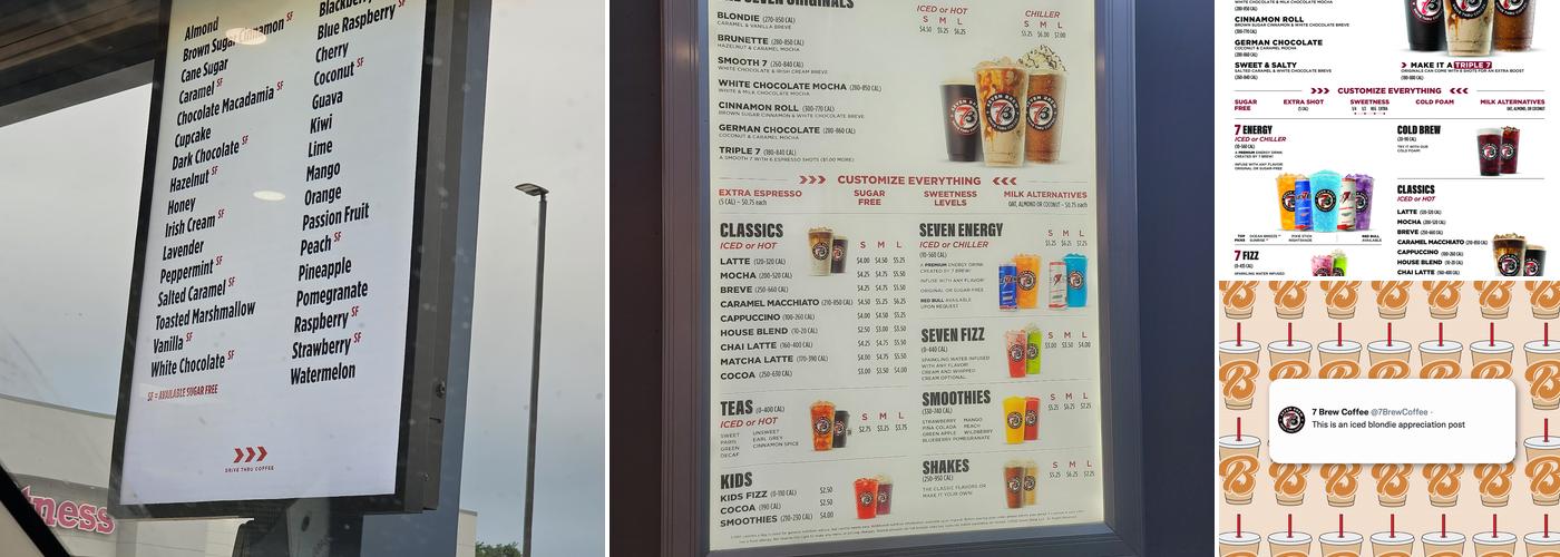 7 Brew Coffee Menu