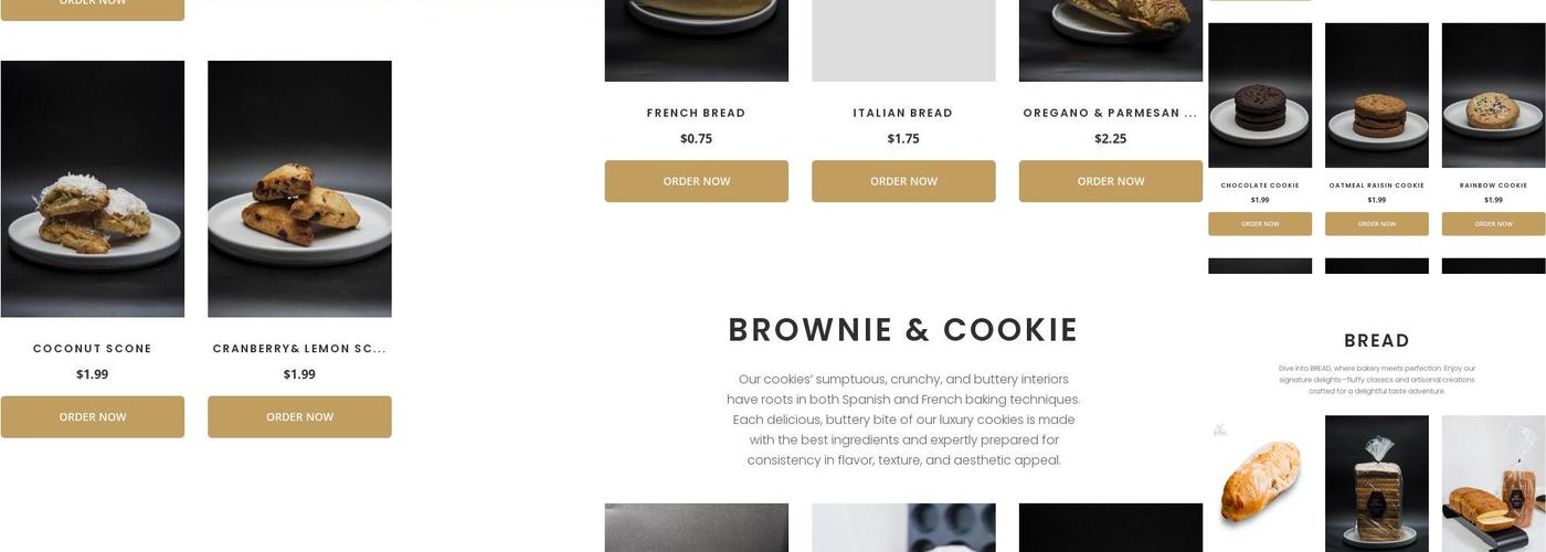 La Baker Menu