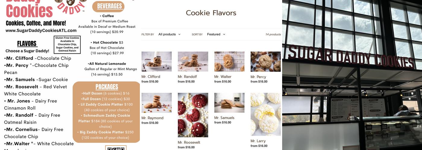 Sugar Daddy Cookies Menu