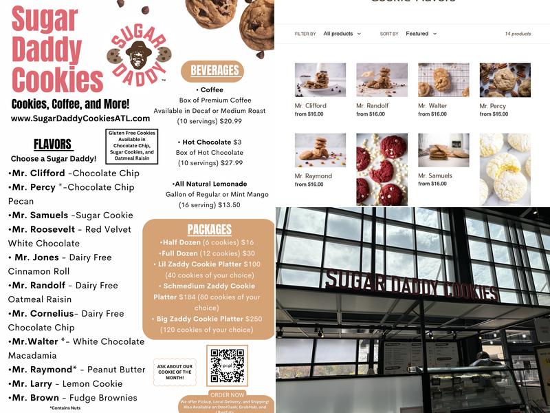 Sugar Daddy Cookies Menu