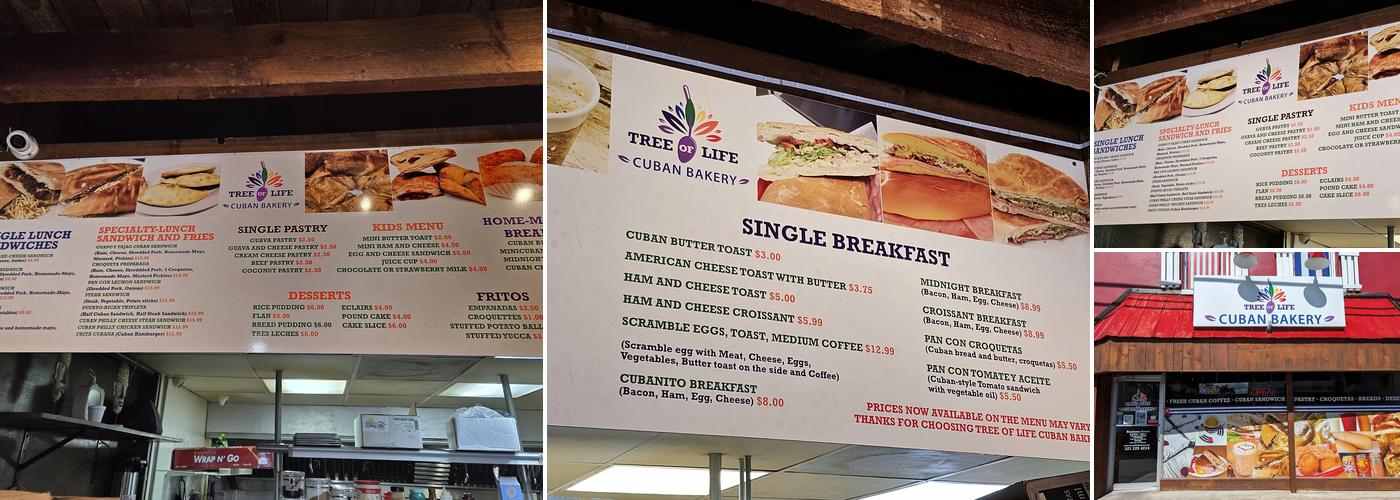 Tree of Life Cuban Bakery Menu