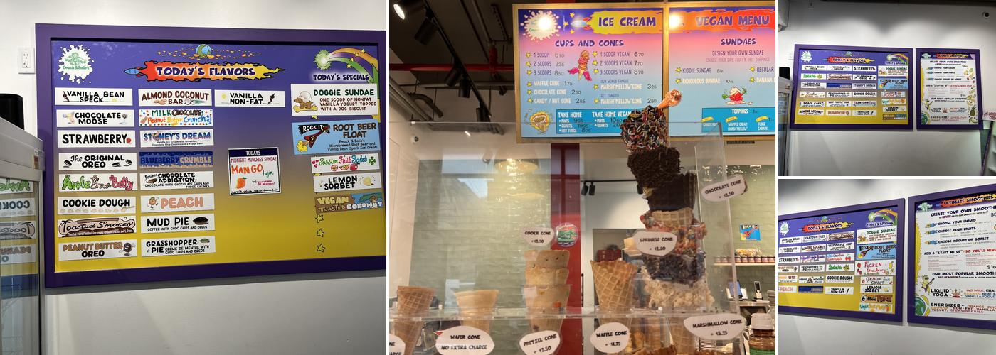 Emack & Bolio's Menu