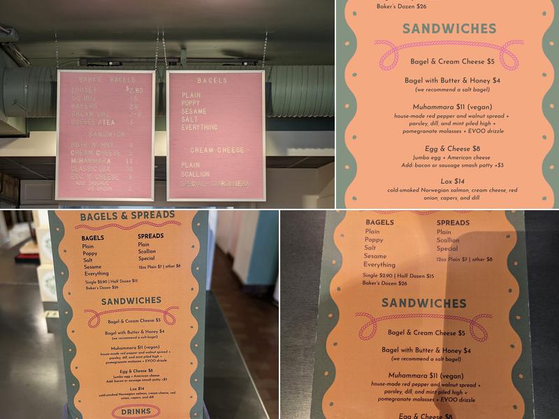 Baby’s Bagels Menu