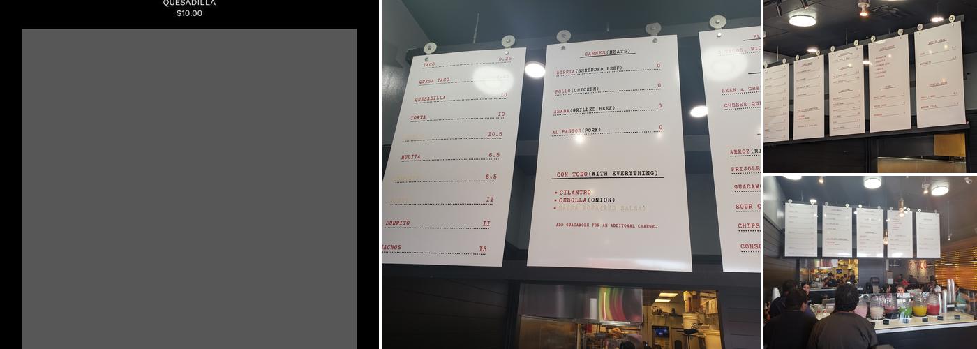 Guerito's Tacos Menu
